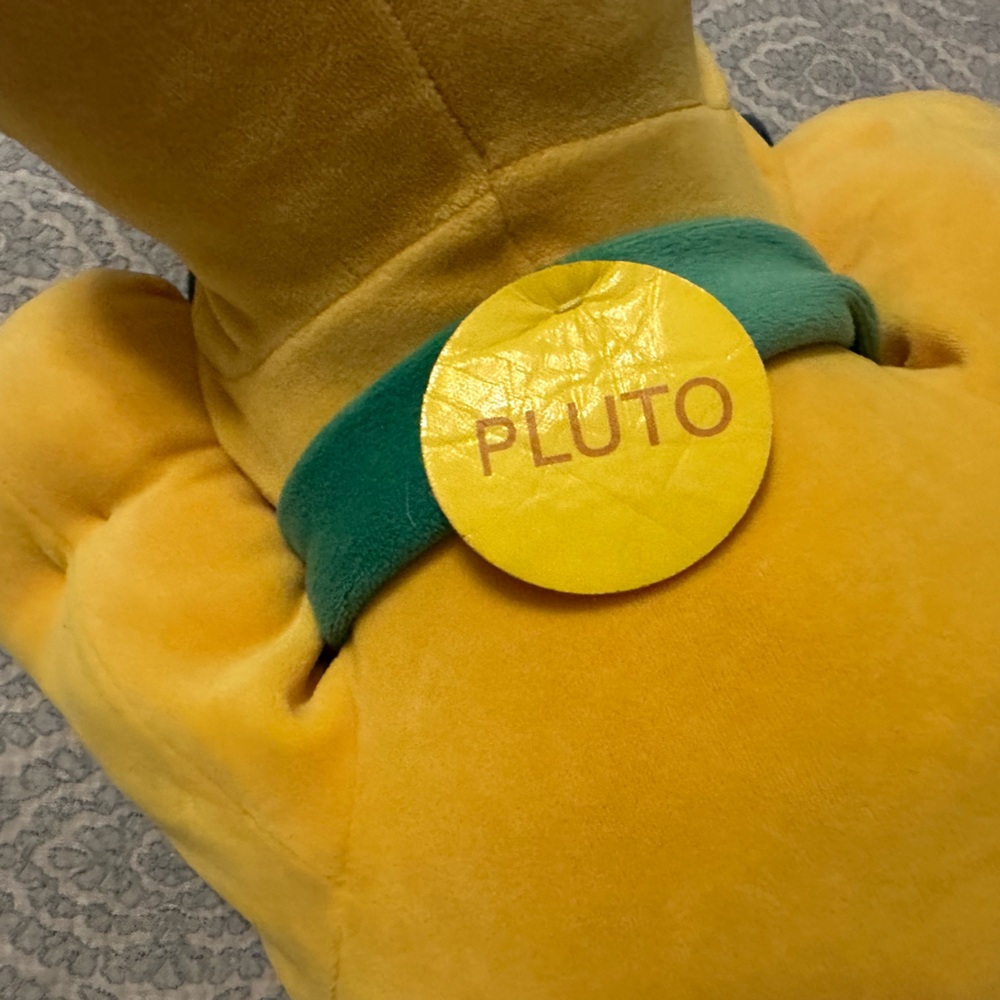 Disney Plush Yellow and Black Pluto Toy - Picture 13 of 14